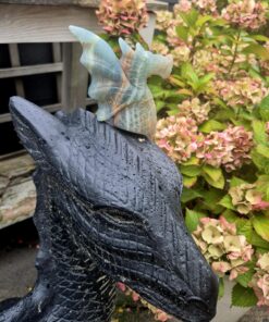 Alternative view of Blauwe onyx water draken skull