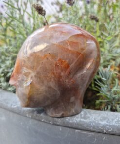 Alternative view of Hematoide kwarts Avatar skull