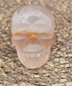 Rode hematiet in kwarts skull 2