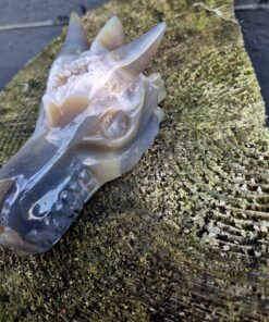 Alternative view of Agaat geode draken schedel 2