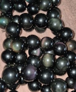 Regenboog obsidiaan armband