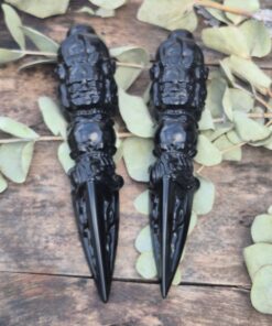 Phurba zwarte obsidiaan