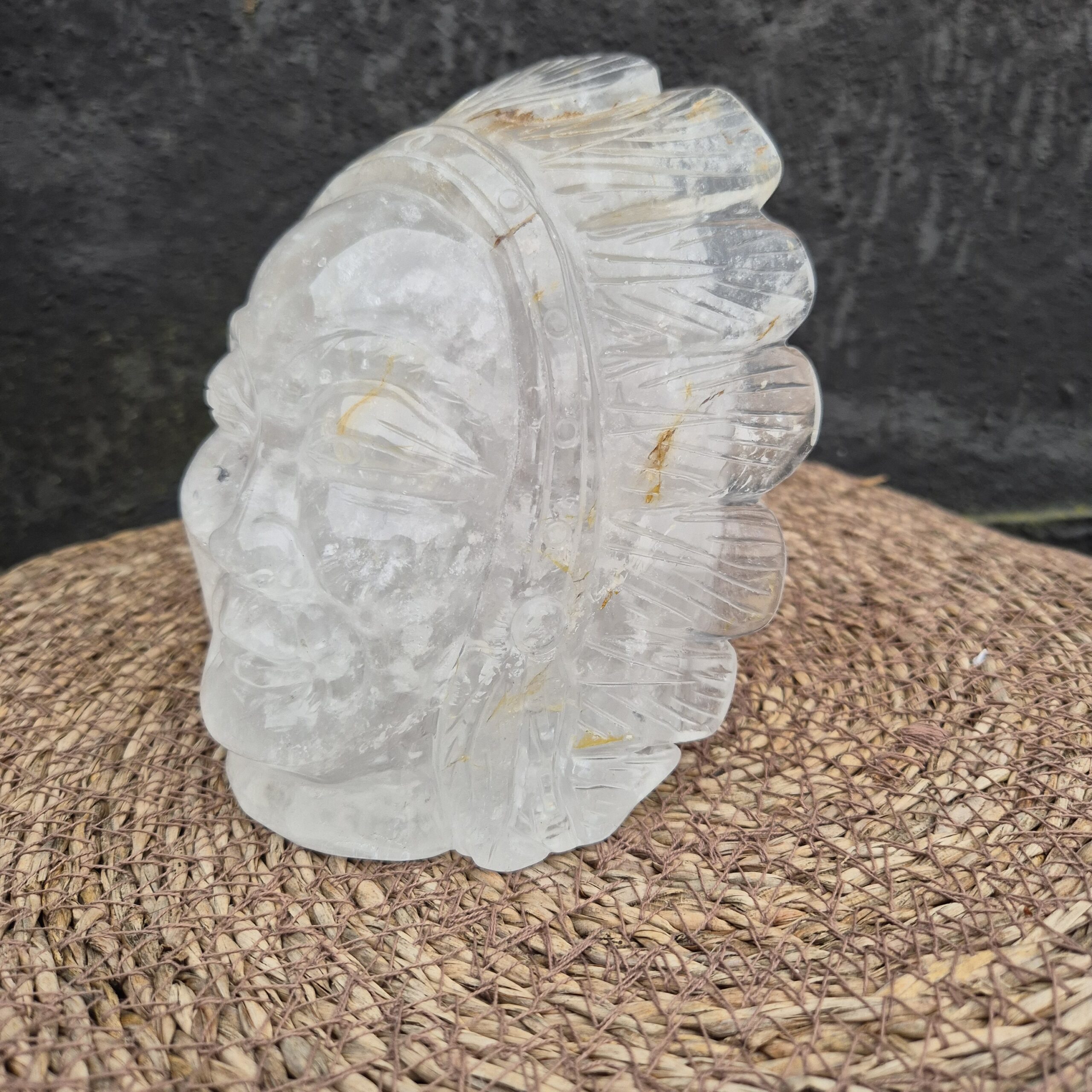 Mystiek Native skull bergkristal - Afbeelding 4