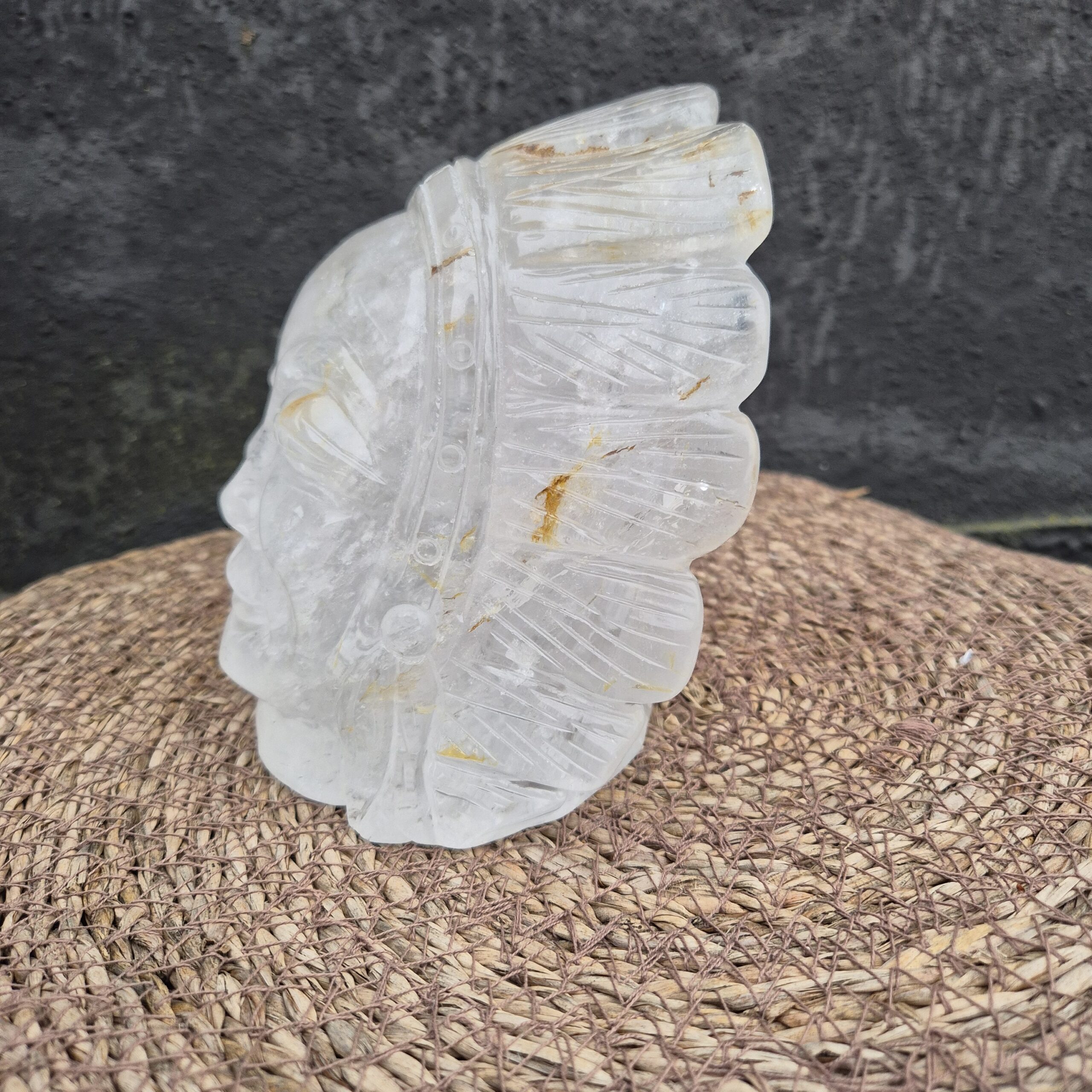 Mystiek Native skull bergkristal - Afbeelding 3