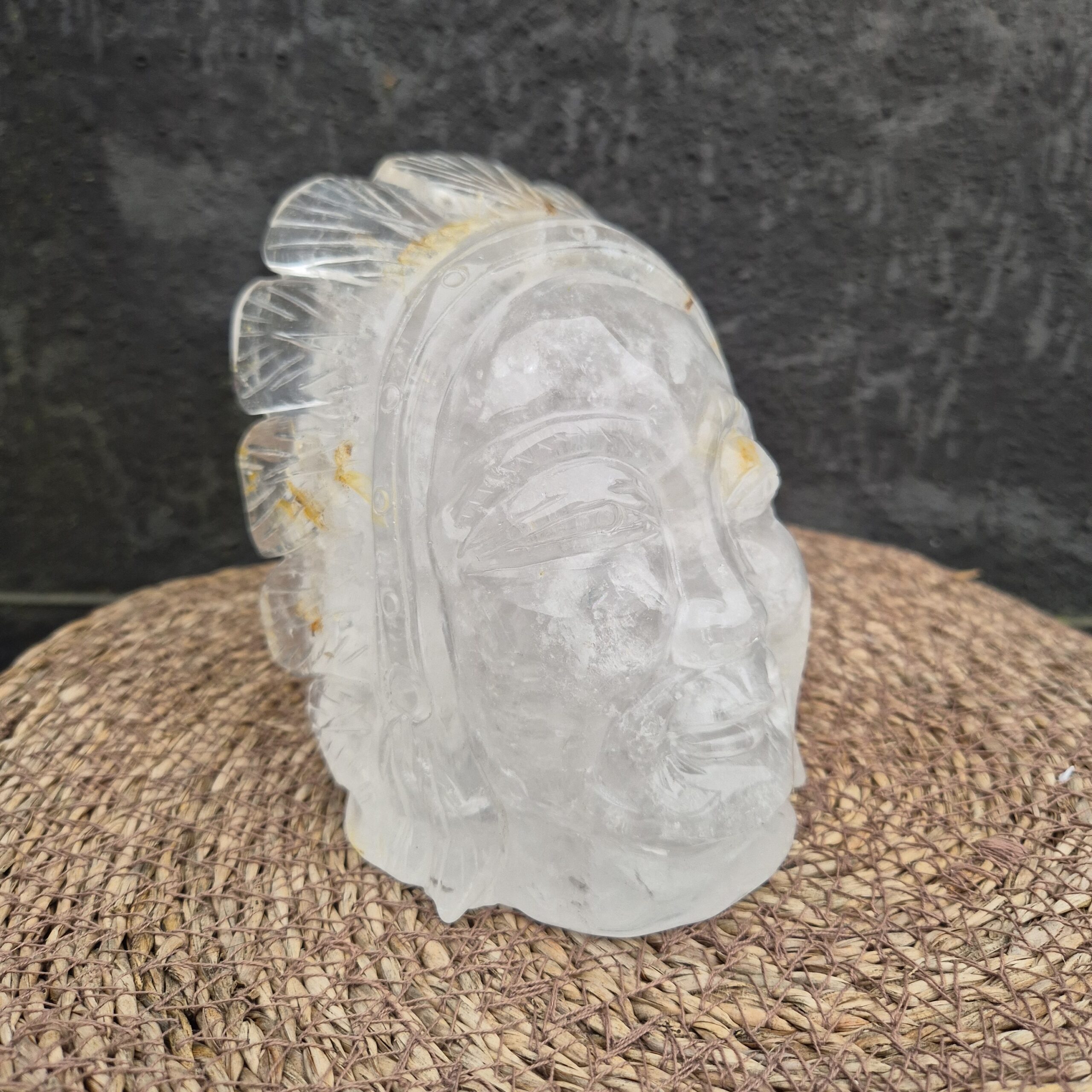 Mystiek Native skull bergkristal - Afbeelding 7