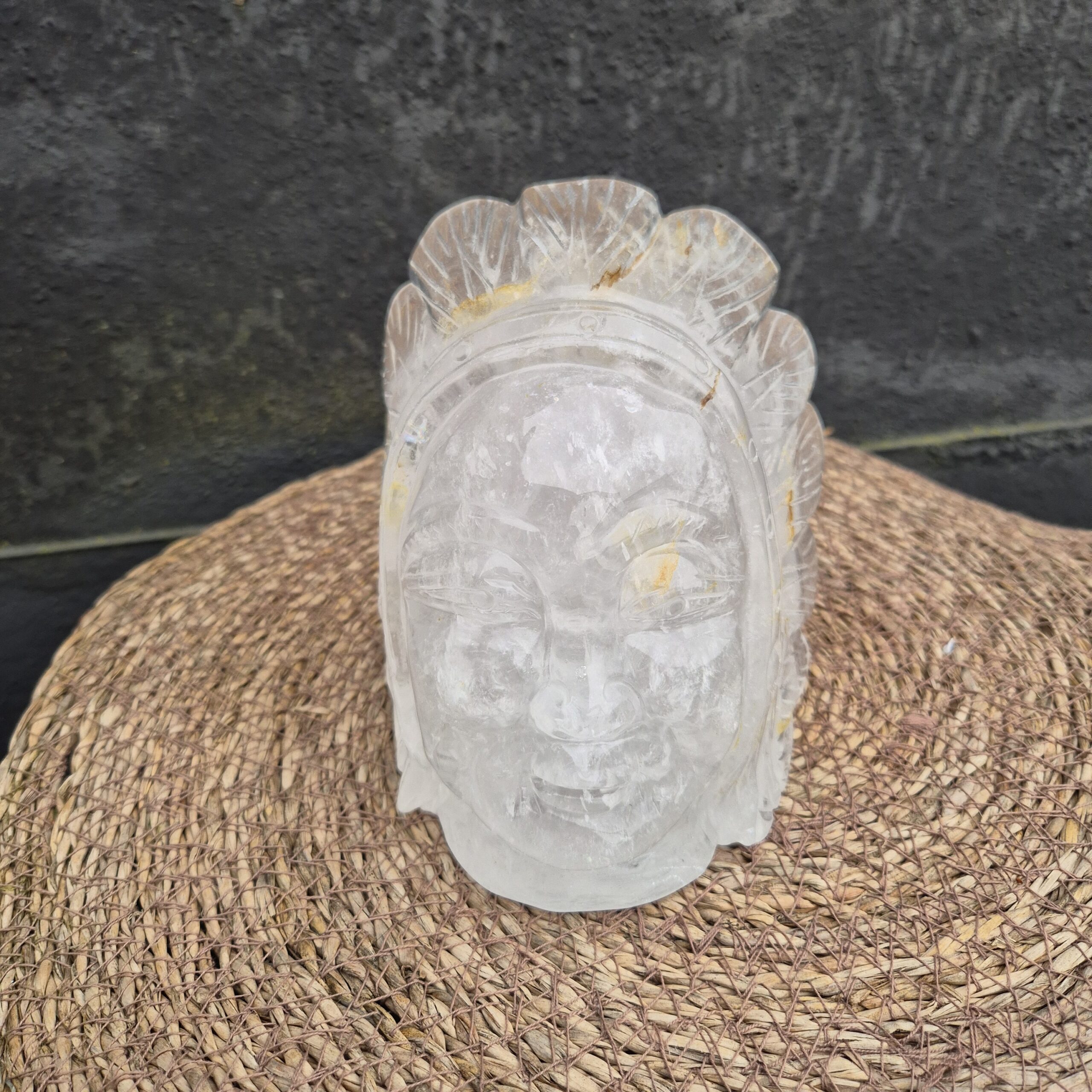 Mystiek Native skull bergkristal - Afbeelding 6