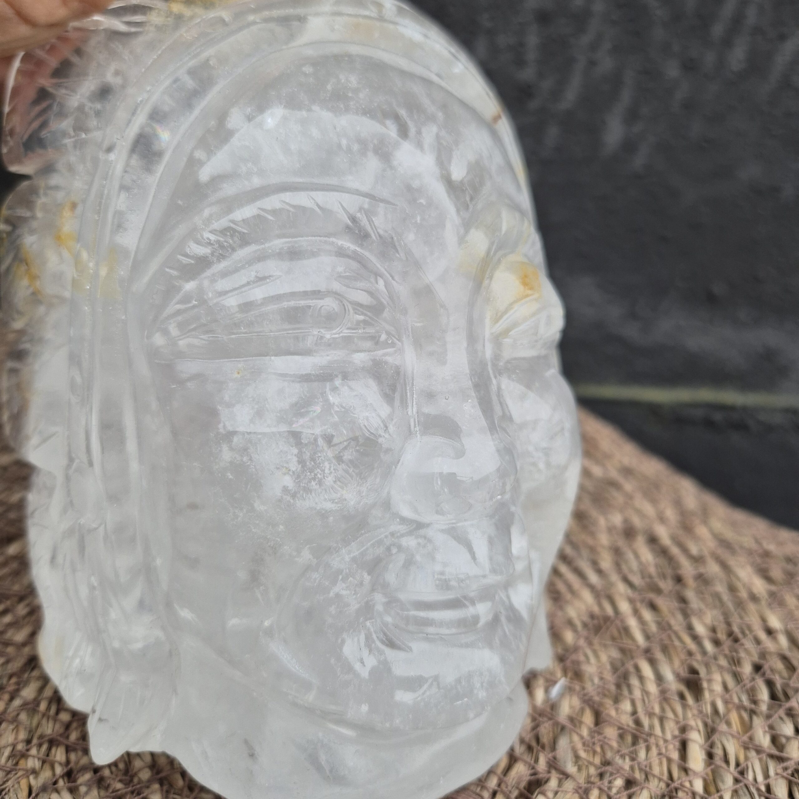 Mystiek Native skull bergkristal - Afbeelding 5