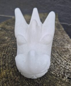 Witte jade draken skull 1