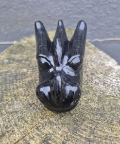 Alternative view of Zwarte obsidiaan draken skull 2