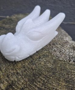 Matte witte jade draken skull 8
