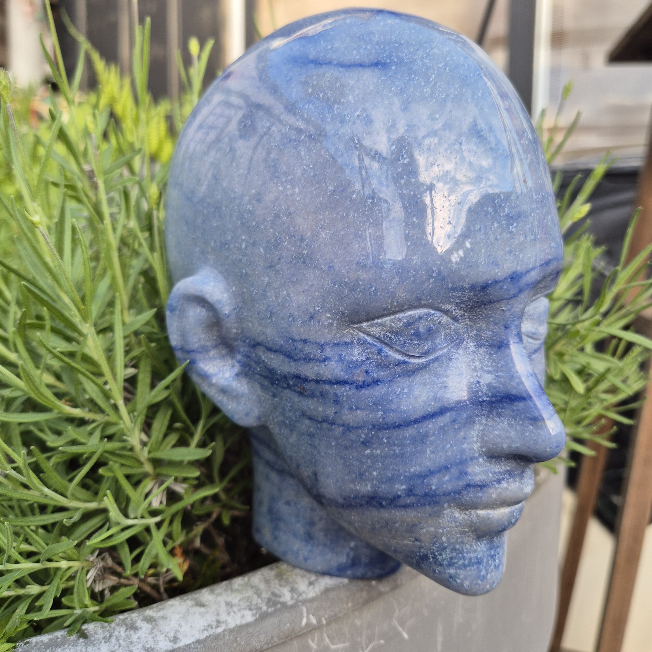 Blauwe aventurijn Innerlijk Kind schedel - Afbeelding 2