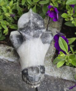 Yinyang jade wolf skull