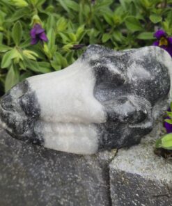 Alternative view of Yinyang jade wolf skull
