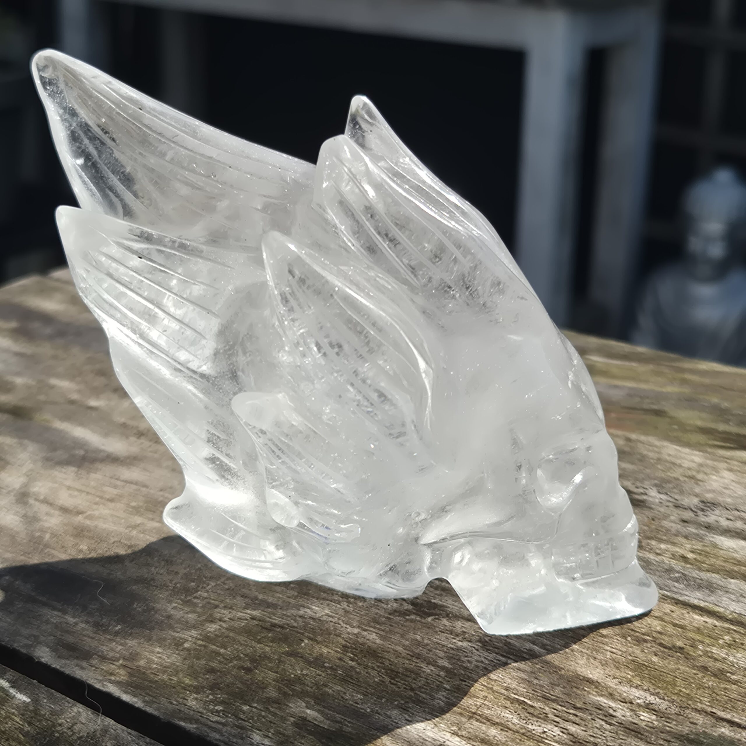 Heldere bergkristal punk skull - Afbeelding 4