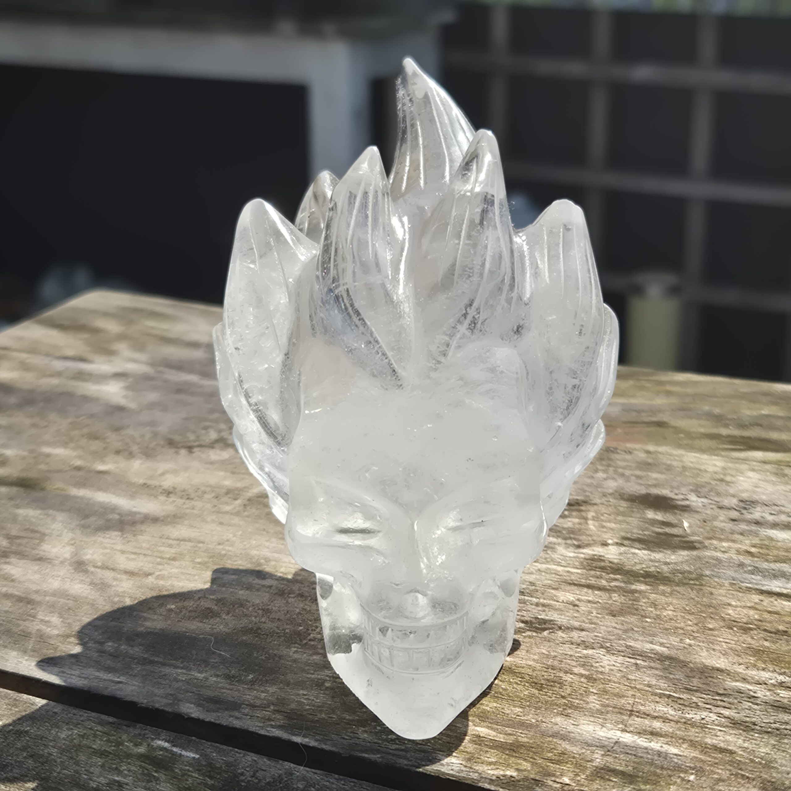 Heldere bergkristal punk skull - Afbeelding 3