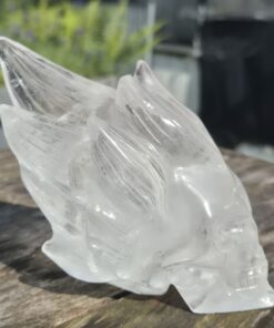 Alternative view of Heldere bergkristal punk skull