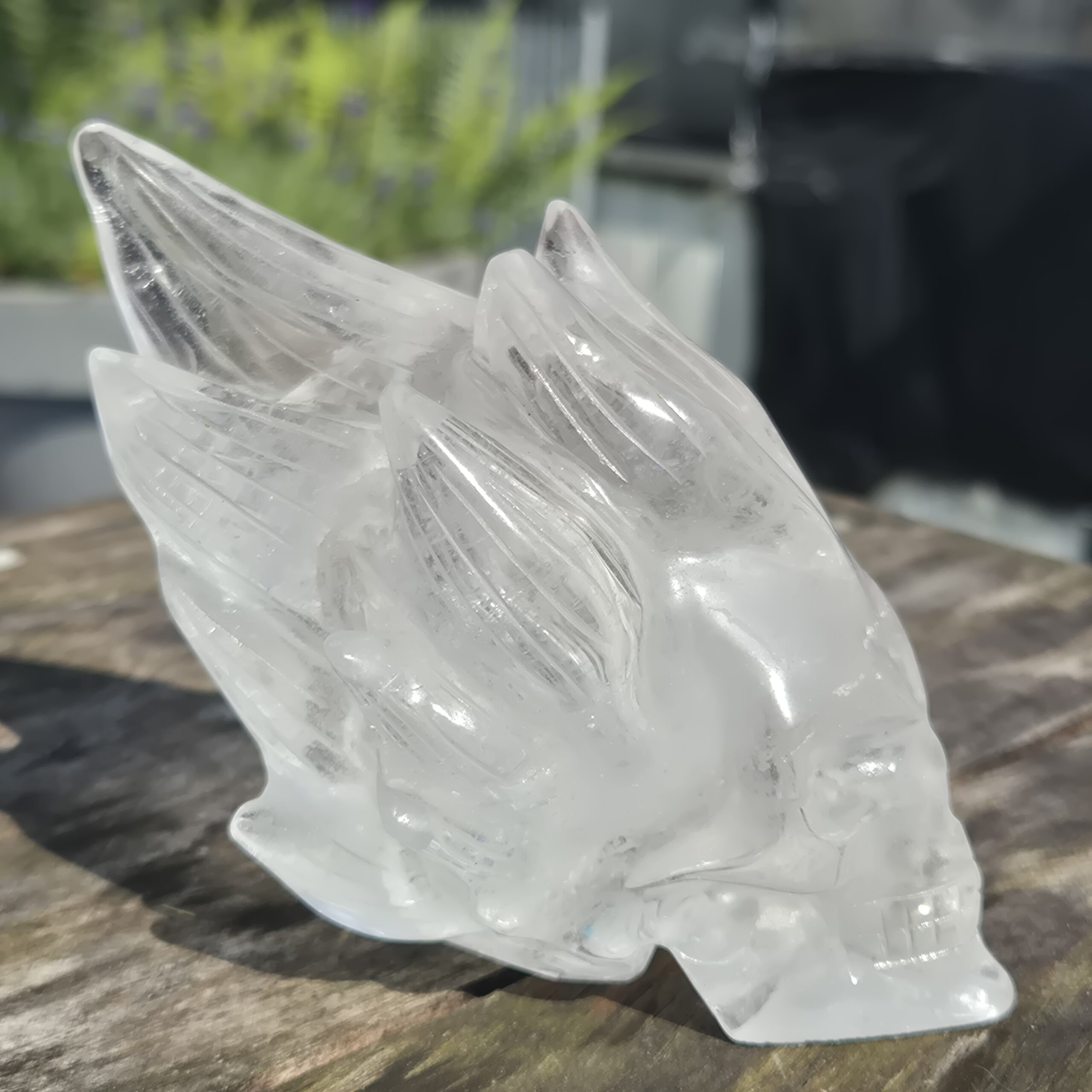 Heldere bergkristal punk skull - Afbeelding 2