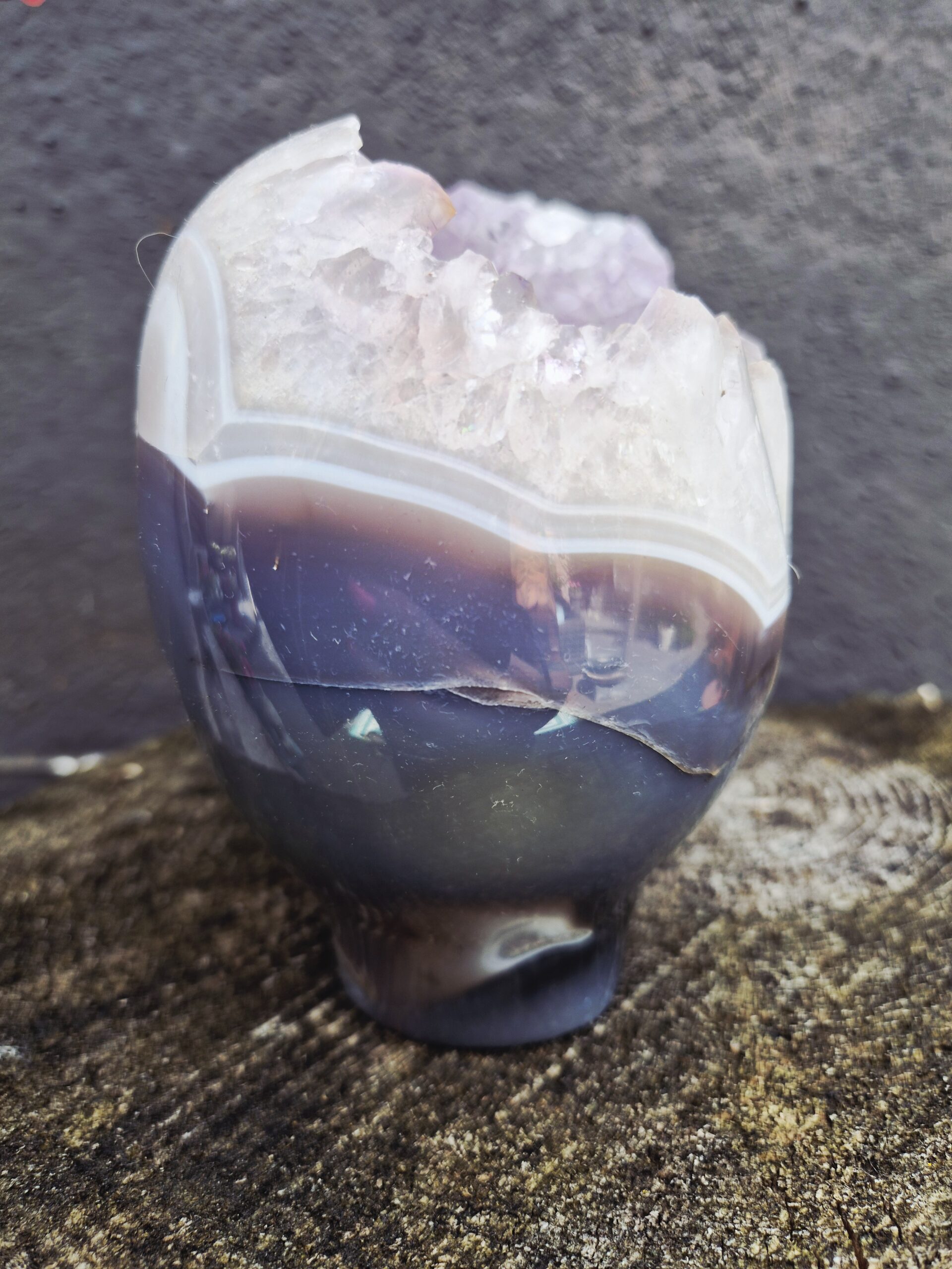 Agaat amethist geode Elf skull - Afbeelding 5