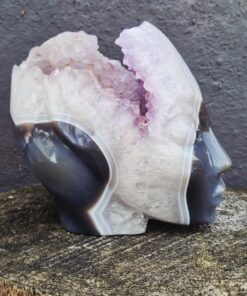 Agaat amethist geode Elf skull
